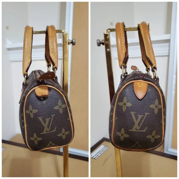 Authentic LOUIS VUITTON Monogram Mini Sac HL Speedy - Picture 9 of 10